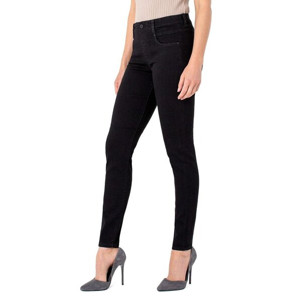 Women’s Pull-On Jeans Eco Denim Stretch Mid-Rise Zipper Pockets